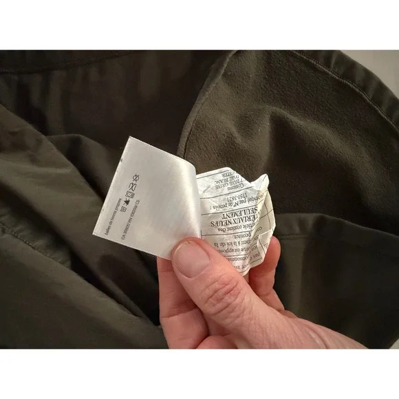 Lululemon Down For It All Half Zip Jacket Dark Olive Green Sz 8 Running Pullover - Picture 10 of 10